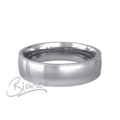 Patterned Designer White Gold Wedding Ring - Felicita